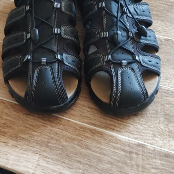 Anthony Luca Italy men size 43 black velcro breathable shoes EUC hiking - Picture 2 of 11